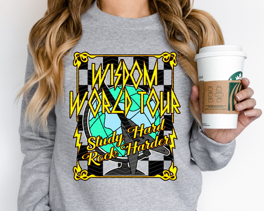 Wisdom World Tour | 2 Colors | DTF TRANSFER