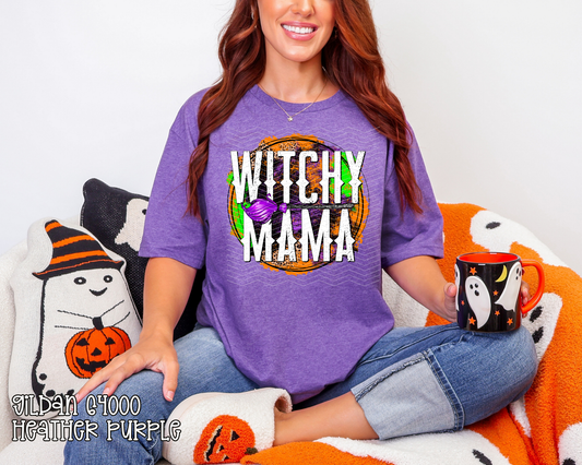 Witchy Mama Broomstick Halloween DTF TRANSFER