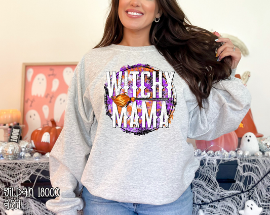 Witchy Mama Broomstick Tie-Dye DTF TRANSFER