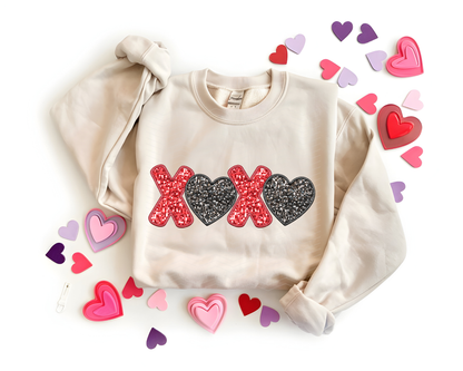 XOXO Faux Embroidery