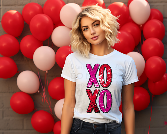 XOXO Faux Patch Pink