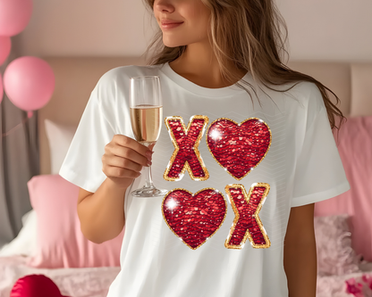 XOXO faux sequin