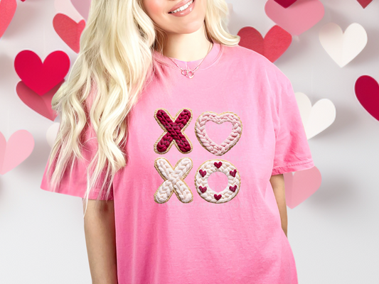 XOXO Faux Yarn DTF TRANSFER