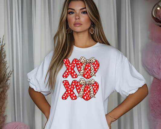 XOXO Hearts Leopard DTF TRANSFER