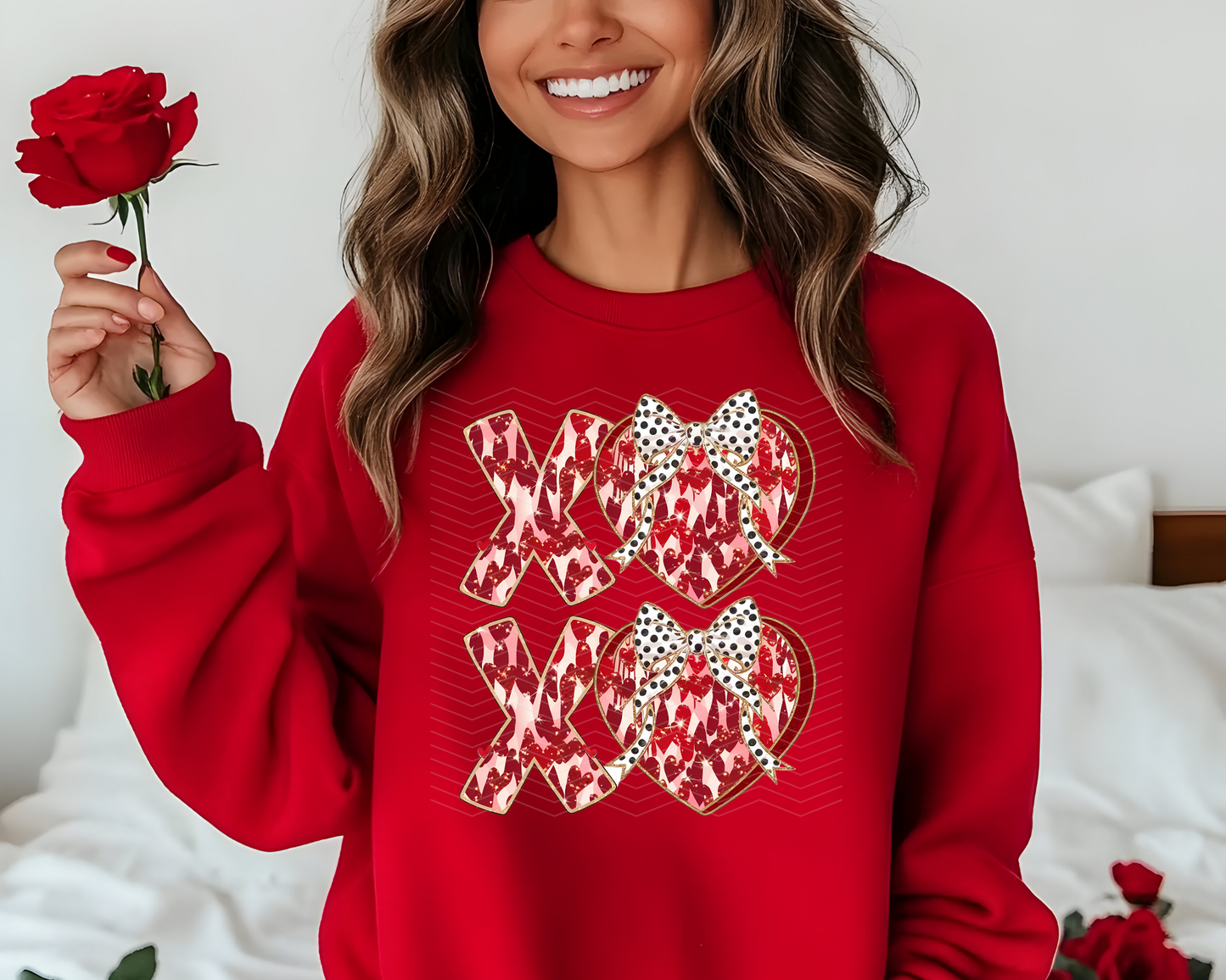 XOXO Valentine Day Heart Brushstroke