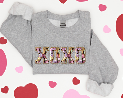 XOXO Candy Hearts Faux Patch