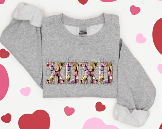 XOXO Candy Hearts Faux Patch