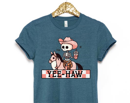 Yee-Haw Pink Cowgirl DTF TRANSFER