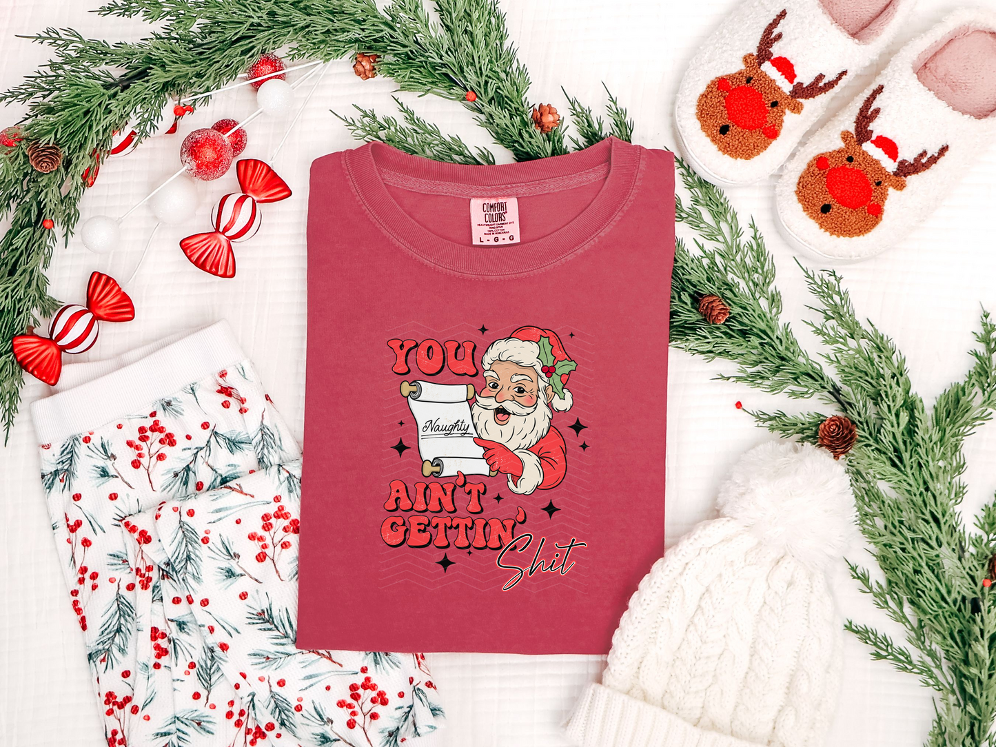 You Ain't Gettin Shit Santa DTF TRANSFER