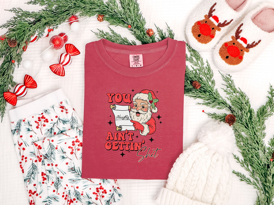 You Ain't Gettin Shit Santa DTF TRANSFER