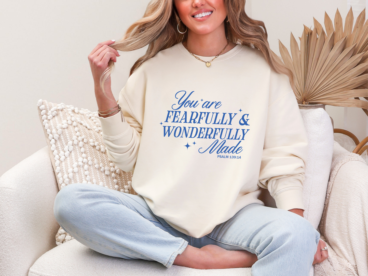 You Are Fearfully & Wonderfully Made Blue DTF TRANSFER