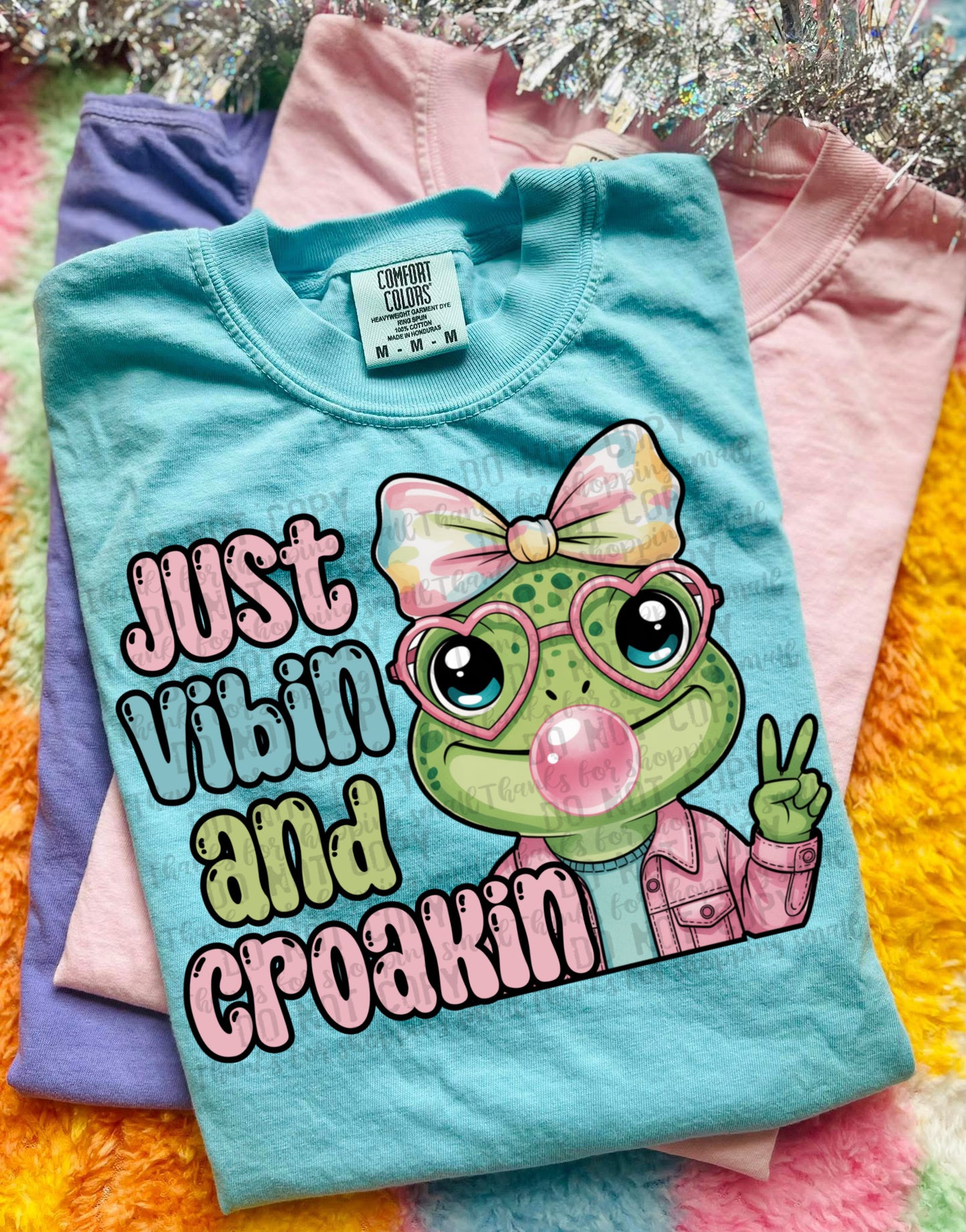 Just Vibin and Croakin DTF TRANSFER