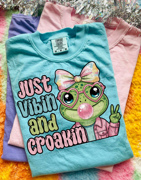 Just Vibin and Croakin DTF TRANSFER