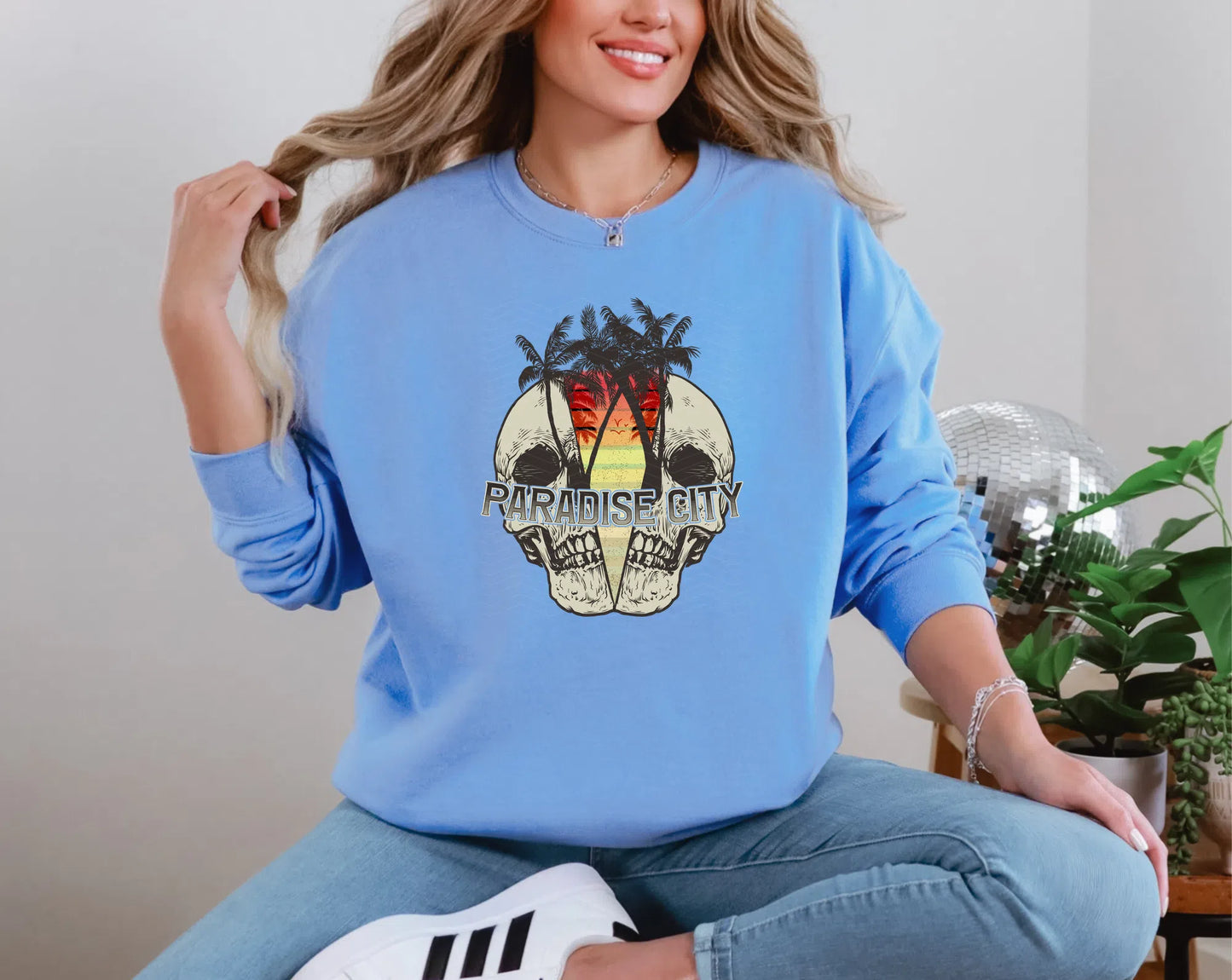 Paradise City Gray DTF TRANSFER