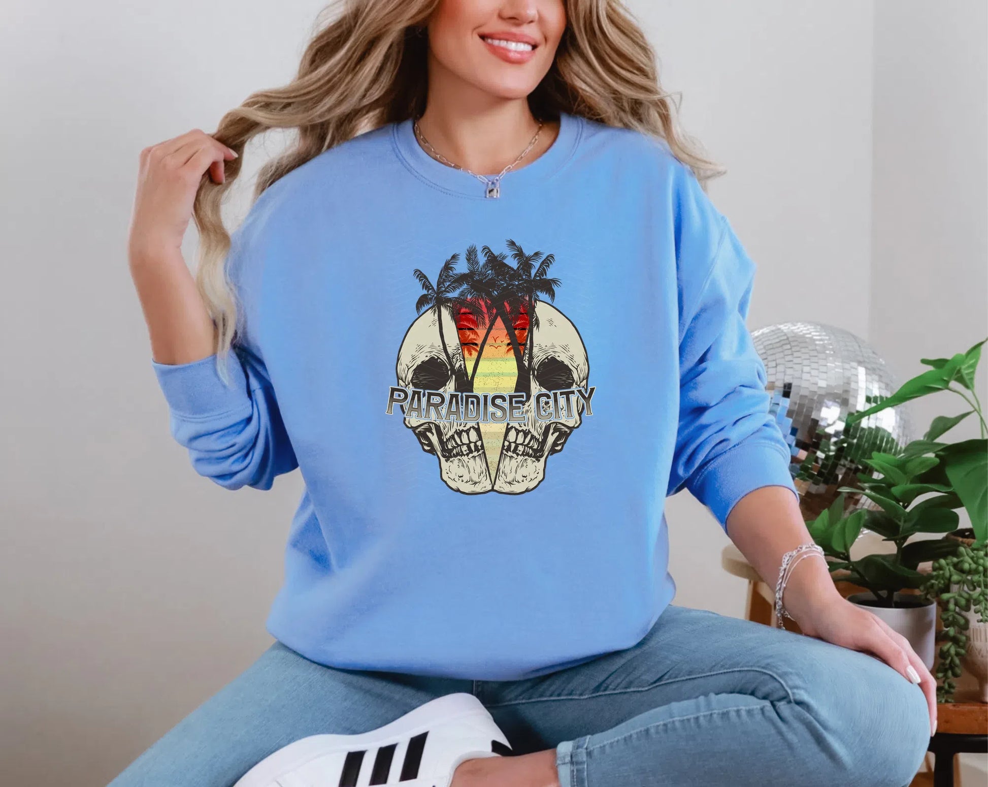Paradise City Gray DTF TRANSFER