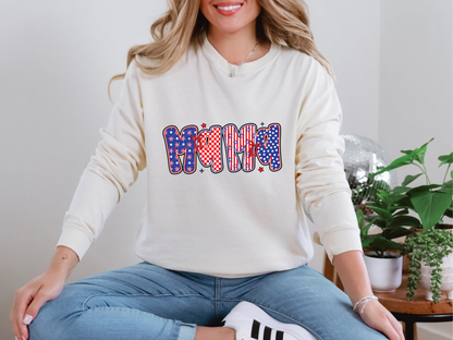 Mama Patriotic Doodle DTF TRANSFER