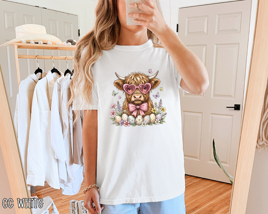 Easter Highland Cow DTF TRANSFER