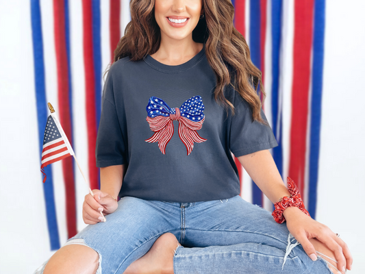 American Flag Bow DTF TRANSFER
