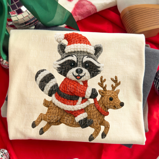 RACOON REINDEER DTF TRANSFER
