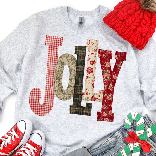 Jolly Christmas Patchwork DTF TRANSFER