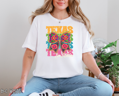 Texas Fiesta San Antonio White DTF TRANSFER