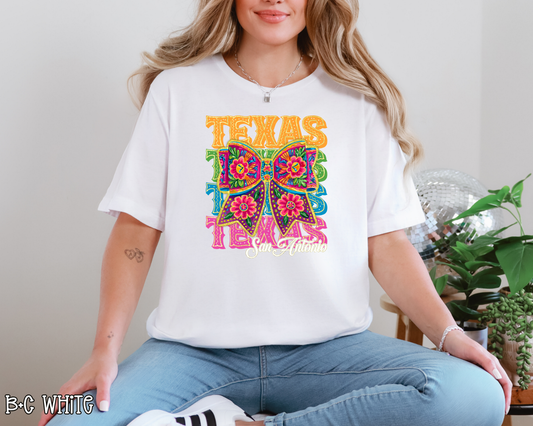 Texas Fiesta San Antonio White DTF TRANSFER