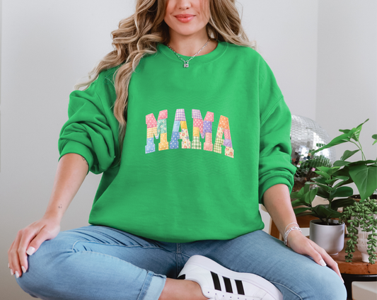 Mama Patchwork Floral DTF TRANSFER
