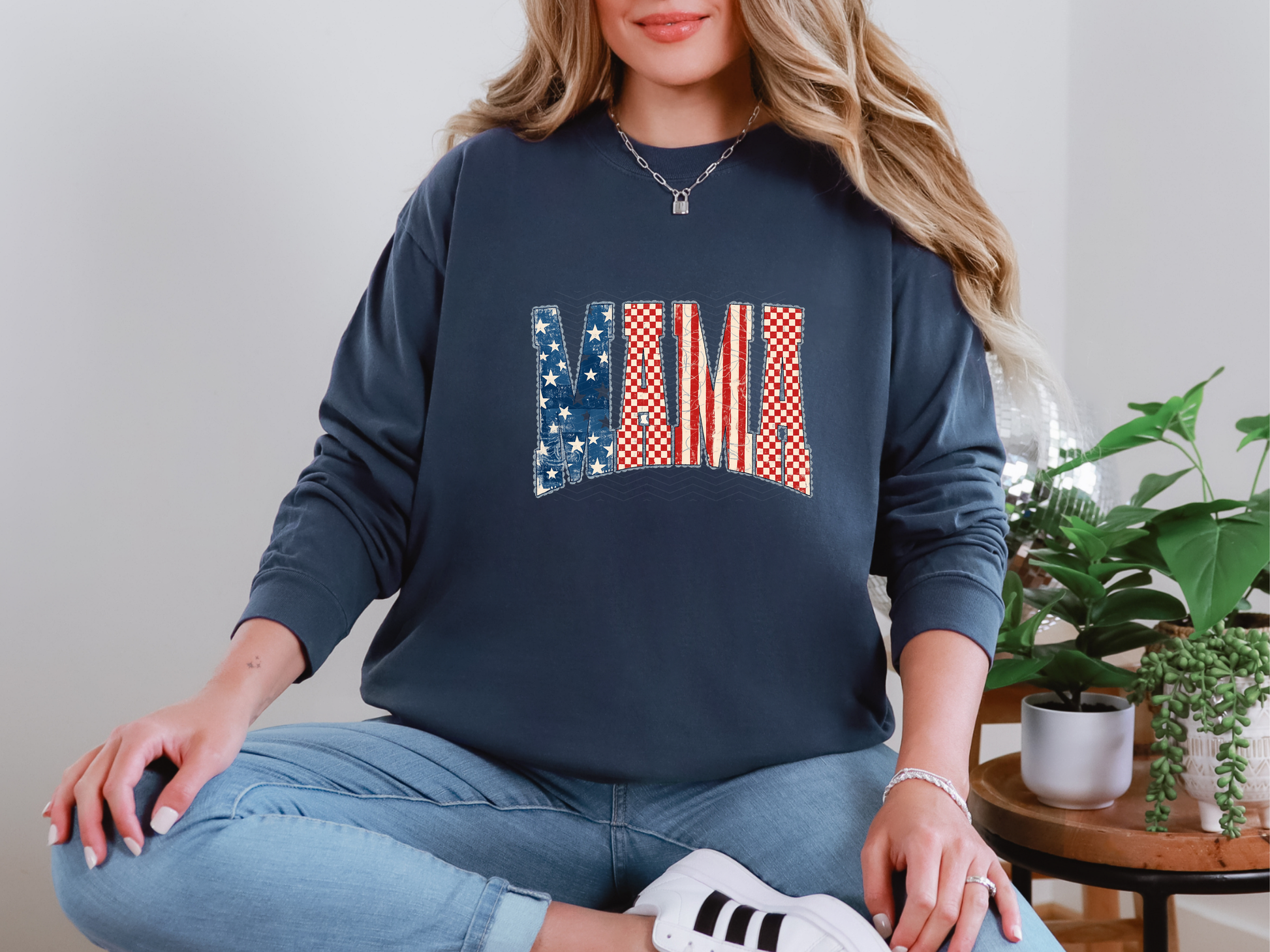 Mama Patriotic Varsity DTF TRANSFER