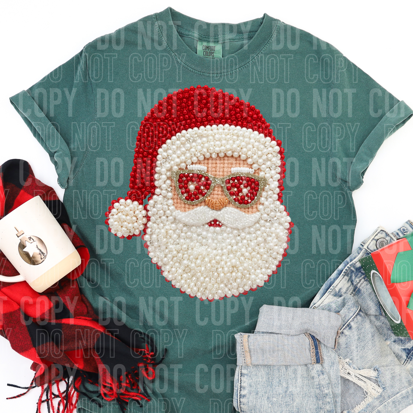 SANTA PEARLS DTF TRANSFER