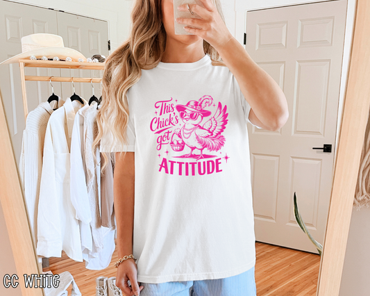 This Chick's Got Attitude Pink DTF TRANSFER