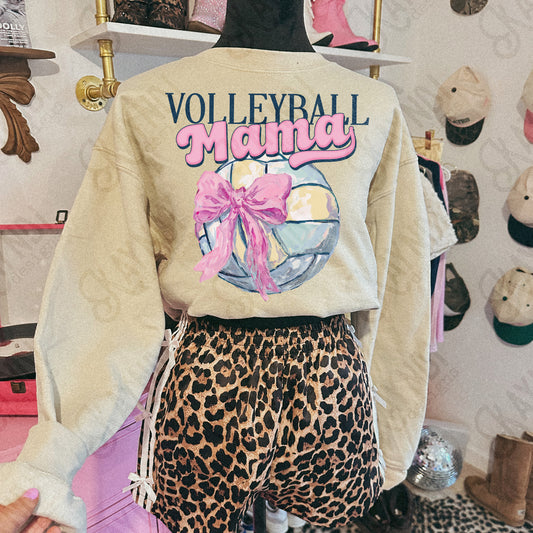 Volleyball Mama Pink Watercolor DTF TRANSFER