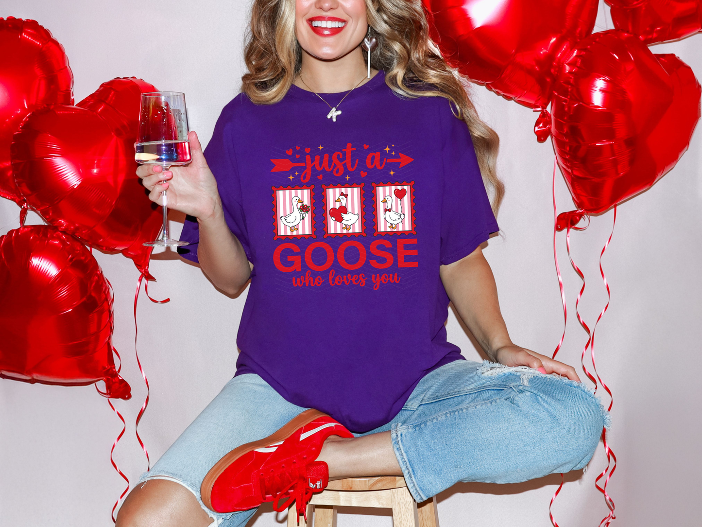 Just A Goose Who Loves You DTF TRANSFER