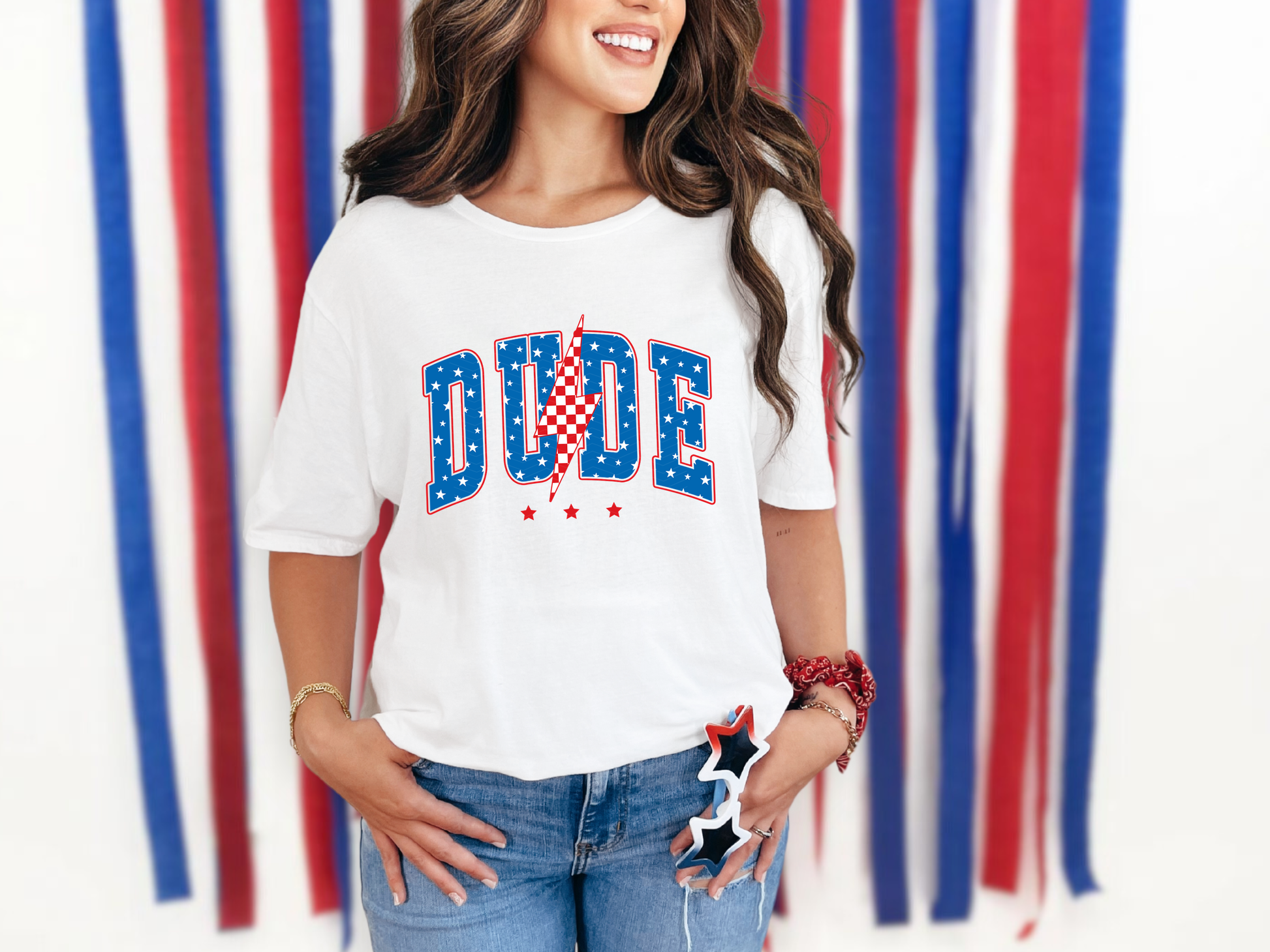 Dude Lightning Varsity DTF TRANSFER