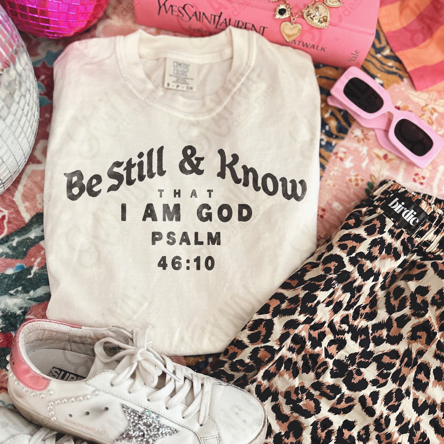 Be Still & Know That I Am God Black DTF TRANSFER