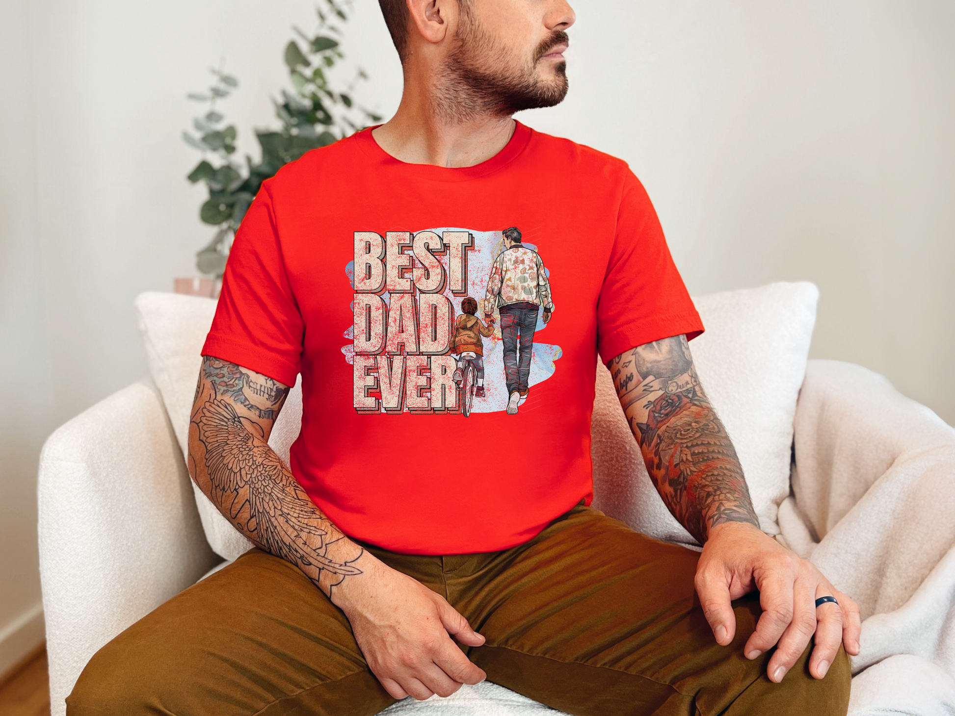 Best Dad Ever Watercolor DTF TRANSFER