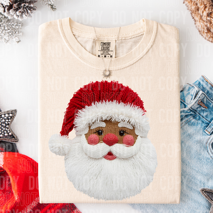 Faux Yarn Santa Medium Skin DTF TRANSFER