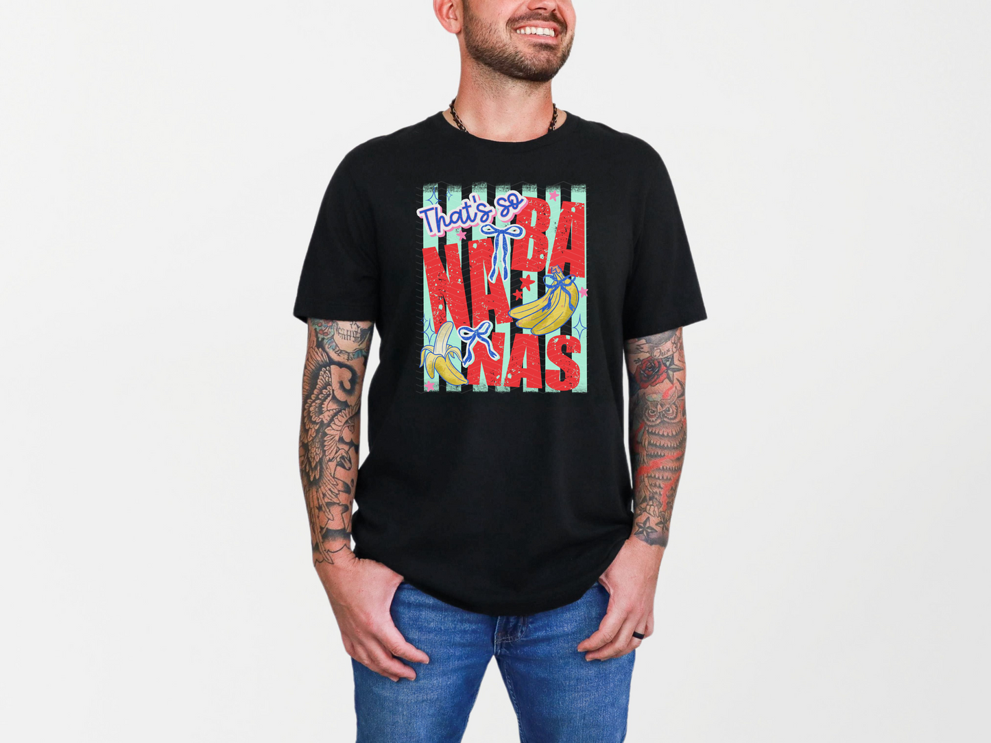 That's So Bananas Mint Stripes DTF TRANSFER