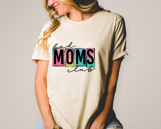 bad moms club grunge rainbow DTF TRANSFER