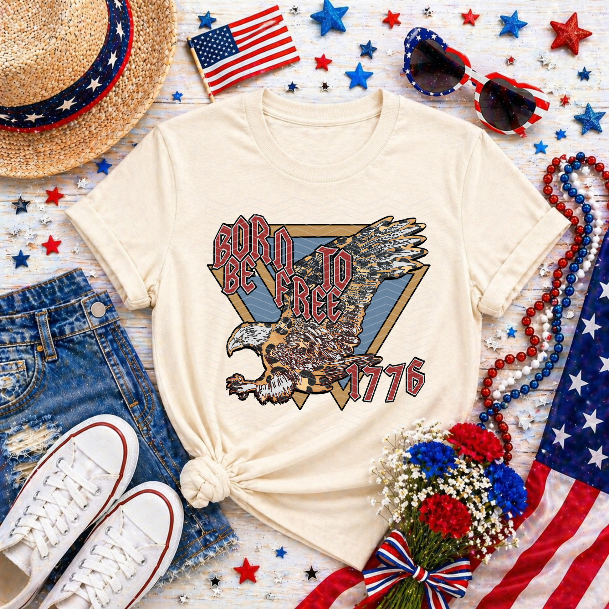 Born to Be Free 1776 DTF TRANSFER