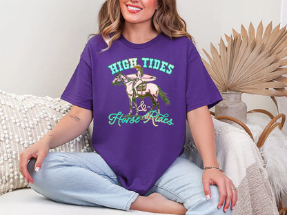 High Tides and Horse Rides | 2 Colors | DTF TRANSFER
