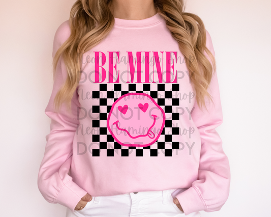 Be Mine Smiley 2 (pink & black)