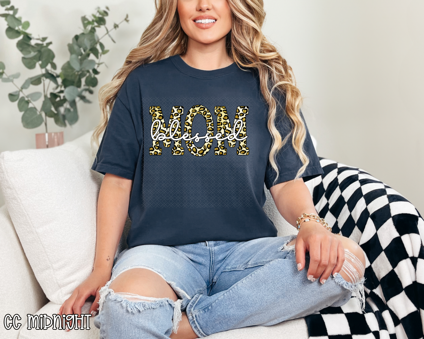 blessed mom leopard DTF TRANSFER