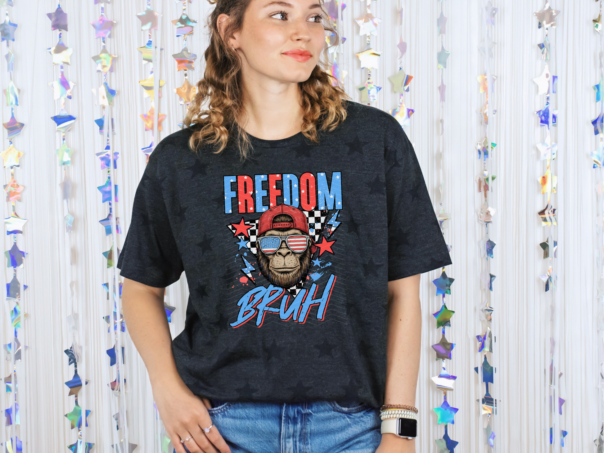 Freedom Bruh Monkey DTF TRANSFER