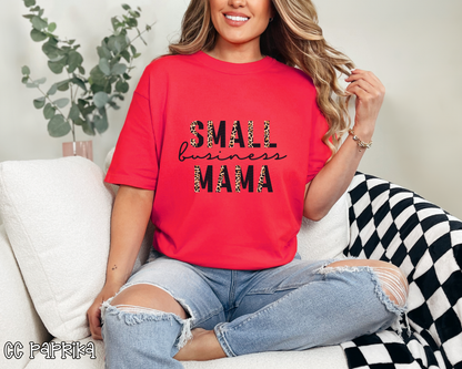Small Business Mama Half Leopard DTF TRANSFER