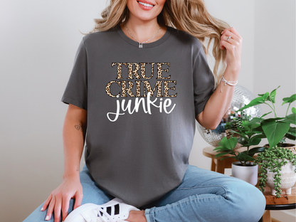 True Crime Junkie Leopard DTF TRANSFER