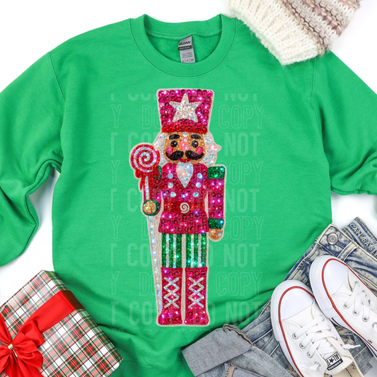 PINK NUTCRACKER SEQUINS DTF TRANSFER