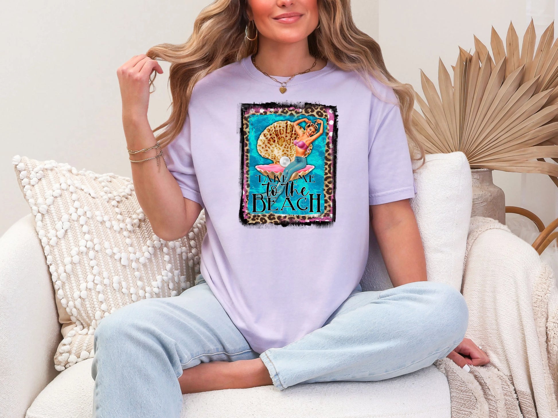 Take Me To The Beach Mermaid DTF TRANSFER