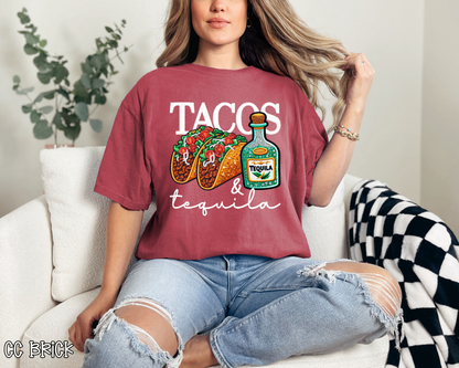 Tacos & Tequila White DTF TRANSFER