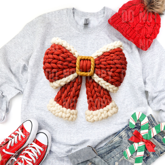 SANTA CHRISTMAS BOW DTF TRANSFER