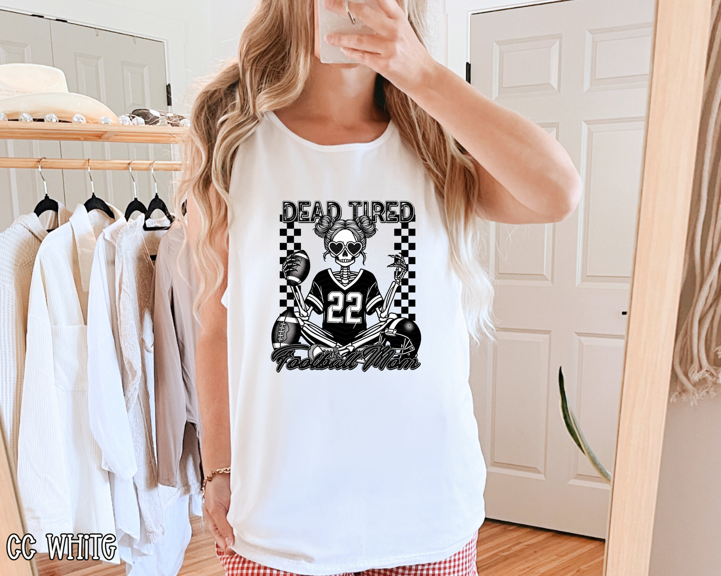 Dead Tired Football Mom DTF TRANSFER